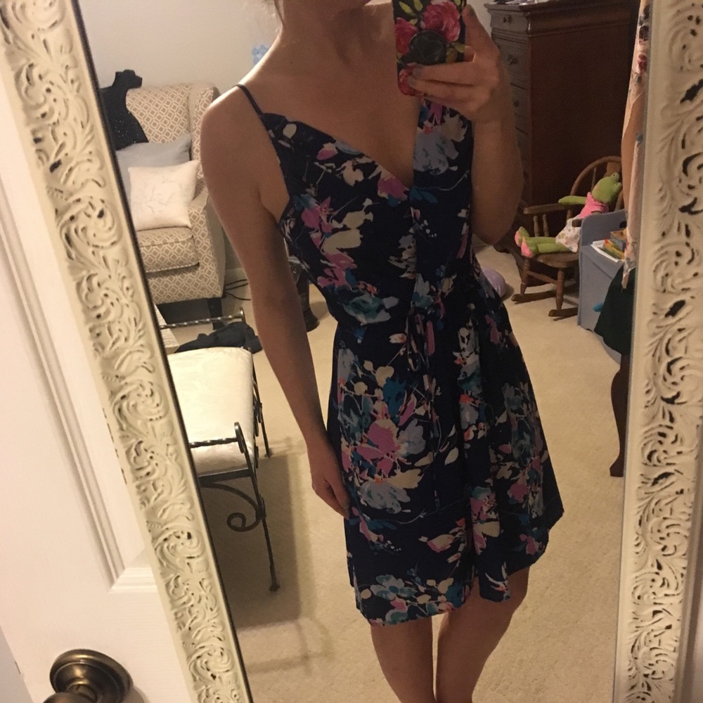 Navy Floral Sundress